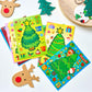 JOYIN 48 Pcs Christmas Sticker Sheets, Christmas Craft Supplies for Kids, Make Your Own Characters Mix and Match Sticker Sheets with Trees, Kids Party