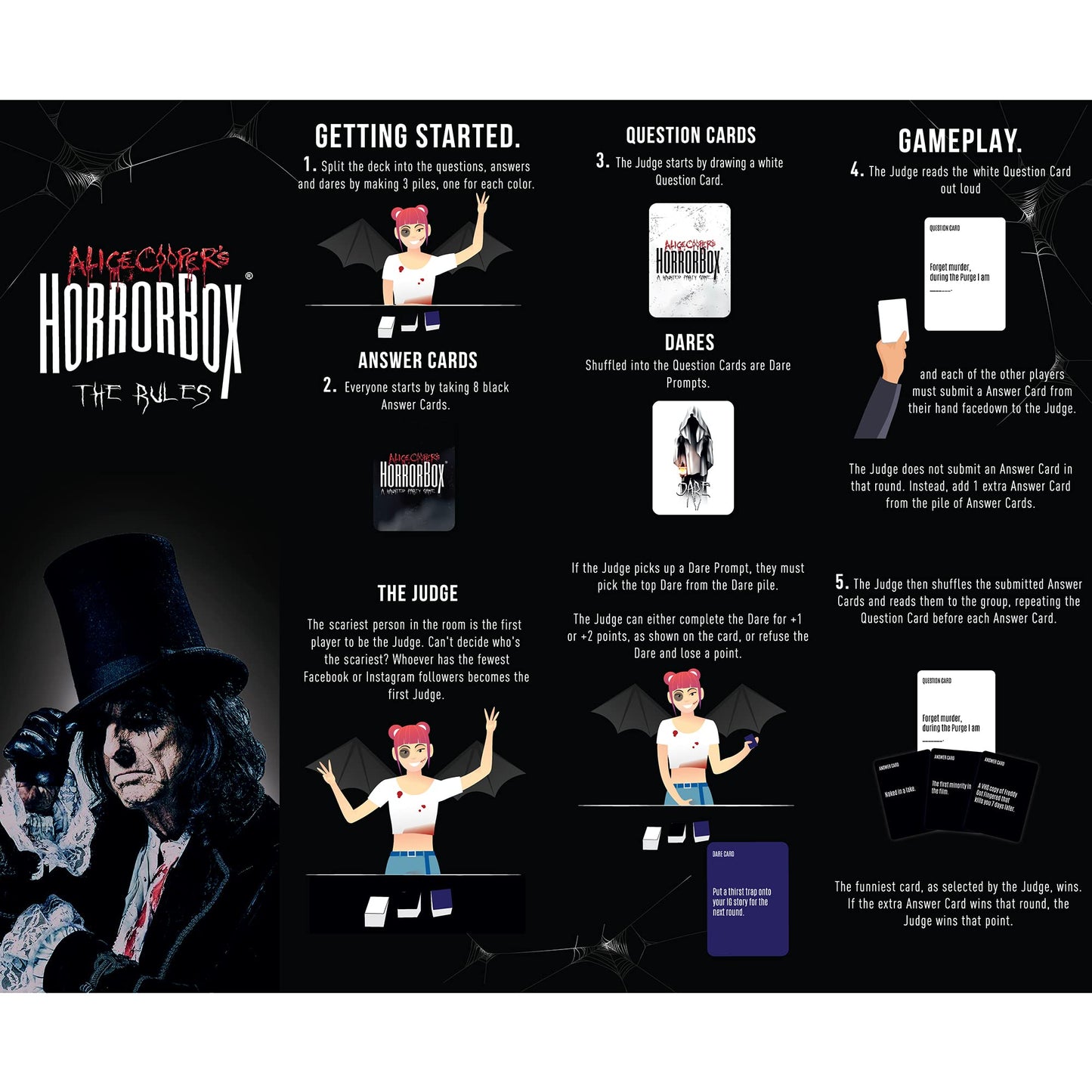 FITZ Games Alice Cooper's HorrorBox Adult Party Game 40-Card Expansion Pack (Supernatural)