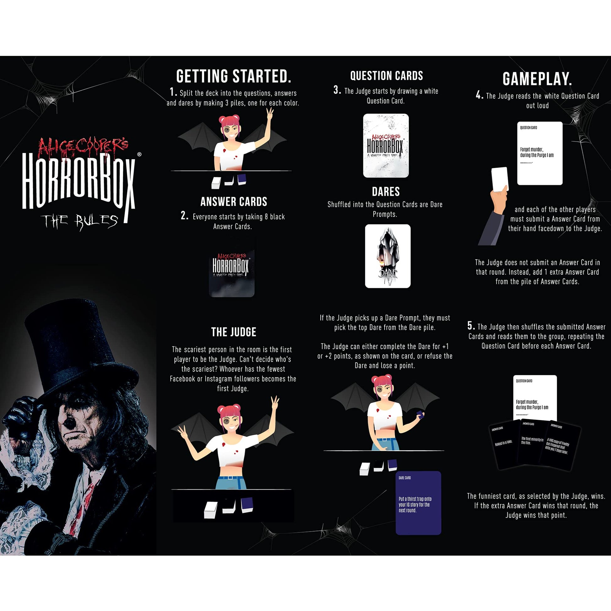 FITZ Games Alice Cooper's HorrorBox Adult Party Game 40-Card Expansion Pack (Supernatural)