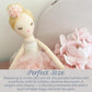MON AMI Charlotte The Ballerina 15-Inch Stuffed Doll, Plush Gift Girls
