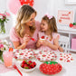 100 Pcs Strawberry Tableware Set Serves 25 - Disposable Paper Plates Napkins Plastic Forks, 9 Inch & 7 Inch Plates Berry Sweet Themed Party Supplies