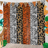 Safari Animal Party Decorations, 2 Pcs Party Animals Birthday Backdrops Tinsel Foil Curtain Streamers for Wild Jungle Animals Baby Shower Birthday
