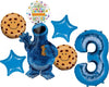 Cookie Monster 3rd Birthday Party Supplies Balloon Bouquet Decorations
