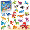 ZIYOSTAR 24 Party Favors Kids Building Blocks Dinosaur, Sea Animals Pool Party Favors Building Set for Birthday, Classroom Prizes,Goodies Bag Filling