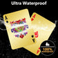 Luxury 24K Gold Foil Poker Playing Cards： Poker Gifts with Wooden Box Waterproof Metal Playing Deck of Cards for Men Party -Camping - Birthday