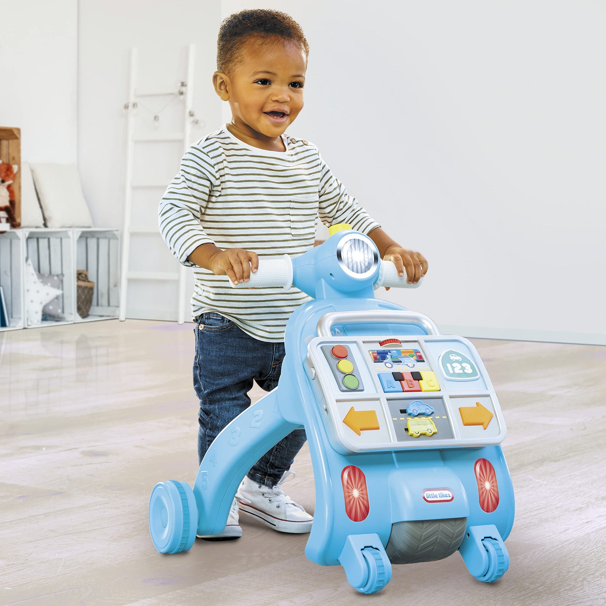 Little Tikes Learn & Play Learning Lane Activity Walker, Sit-to Stand, Walking, Sounds, Learning, Sound Effects, Gift & Travel Toy for Babies Infants