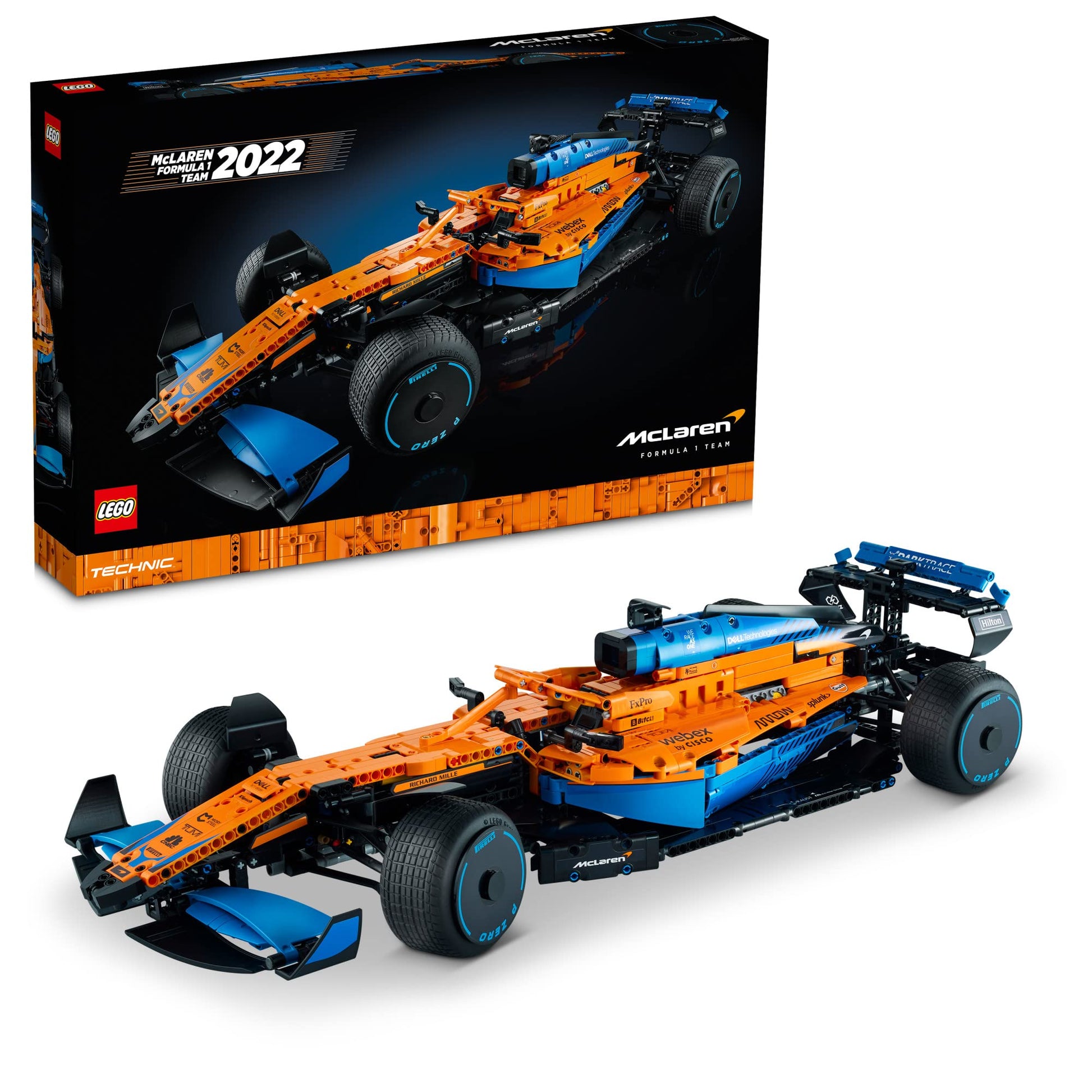 LEGO 42141 Technic McLaren Formula 1 2022 Replica Race Car Model Building Kit, F1 Motor Sport Set Birthday Gift Idea for Adults, Men, Women, Him, Her,