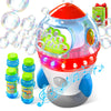 Rocket-Shaped Bubble Machine for Kids & Toddlers with Lights & Music