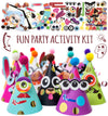 Glittery Garden Party Hats for Kids Art & Craft. Fun Birthday Activity Kit with Stickers. Animal Theme Party Favor, Game Supplies. Christmas