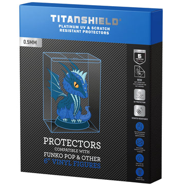 TitanShield (5 Count) 0.5MM [6-INCH] Compatible with Funko UV and Scratch Resistant POP! Protectors Sleeve Case