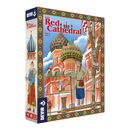 Devir - The Red Cathedral Board Game, Strategic Eurogame with Resource Management, Rondel & Construction Mechanics, Family Strategy Game, Ages 10+
