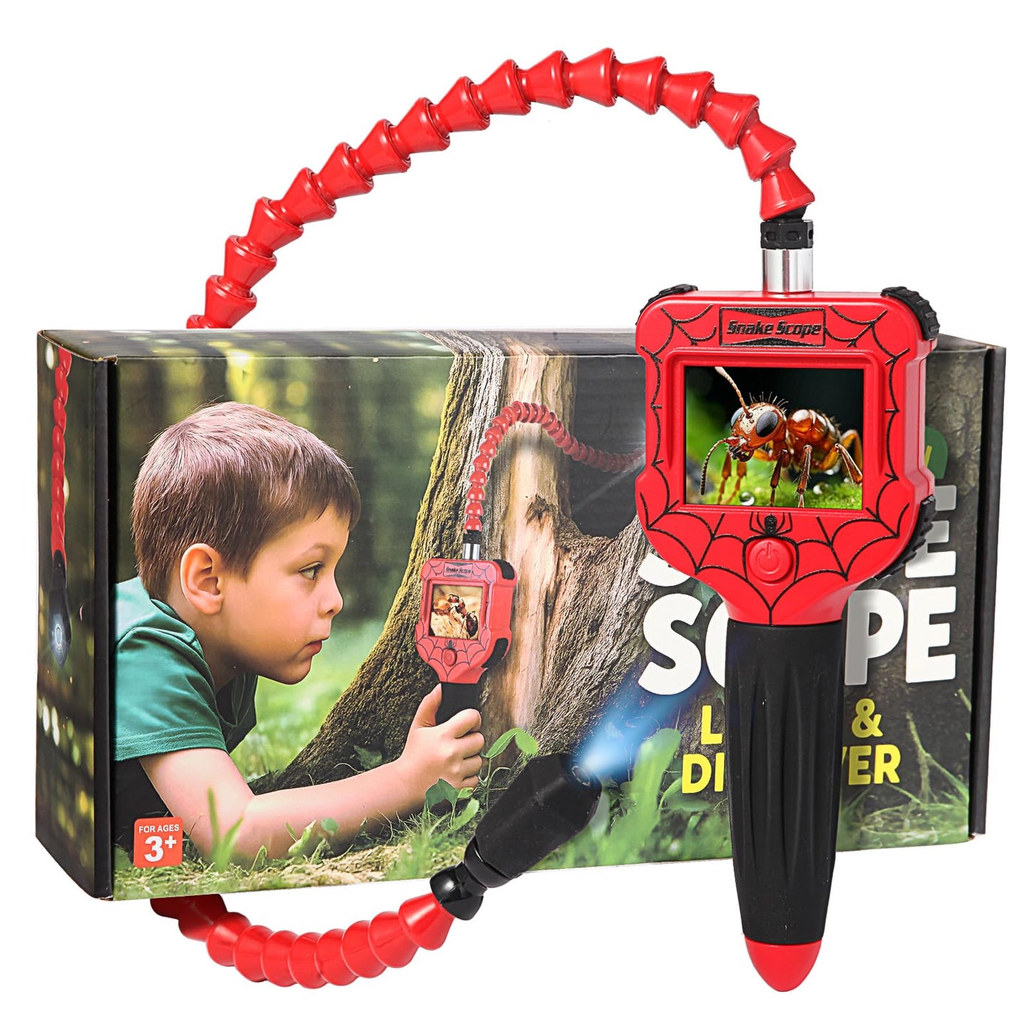 Kids Borescope Snake Camera with Light,STEM Educational Toys,Science Exploration Gifts for Nature & Outdoor Activities Over 3 Years Old
