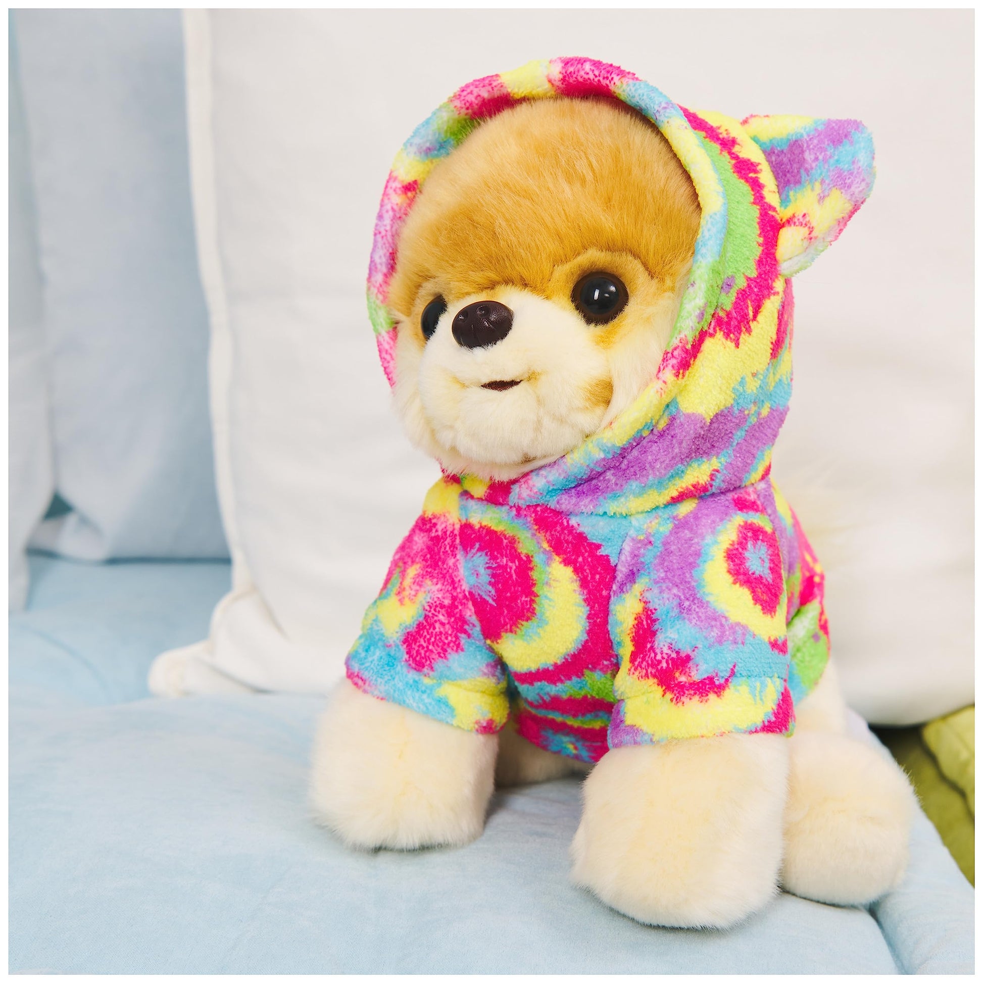 GUND Boo, The World’s Cutest Dog with Rainbow Hoodie Plush Pomeranian Stuffed Animal for Ages 1 and Up, 9”