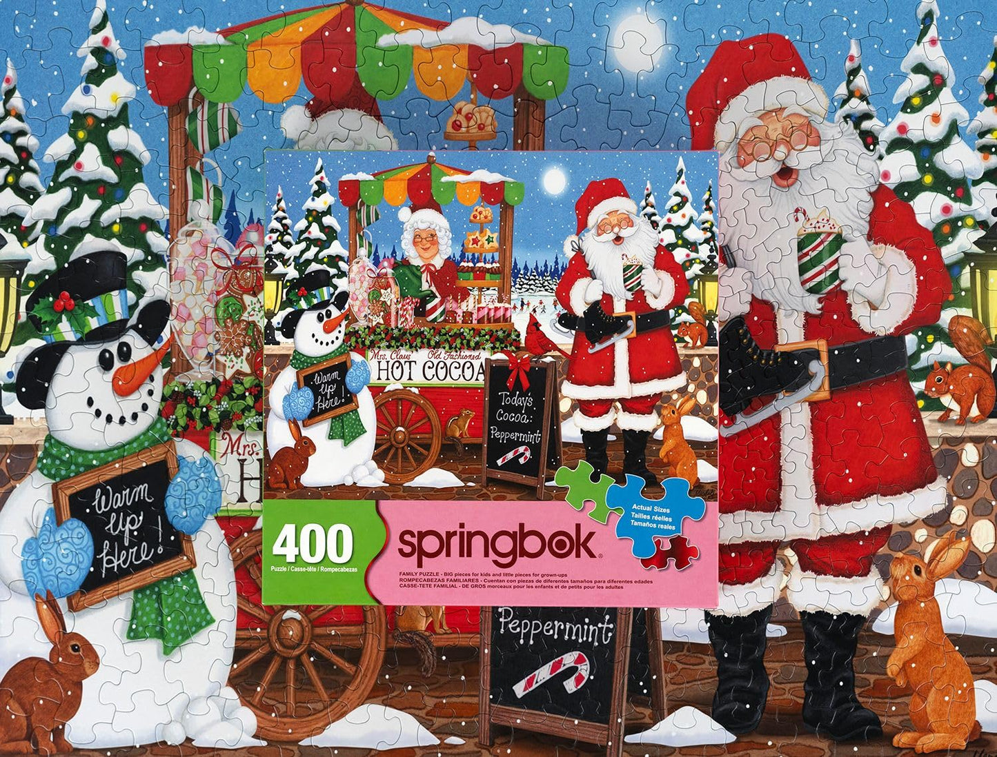 Springbok Mrs. Claus' Sweet Shop 400 Piece Jigsaw Puzzle for Family
