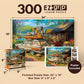 MasterPieces 300 Piece EZ Grip Jigsaw Puzzle - Unpacking Memories - Large Pieces for Adults & Family, 18" x 24", Retro Summer Cabin Theme