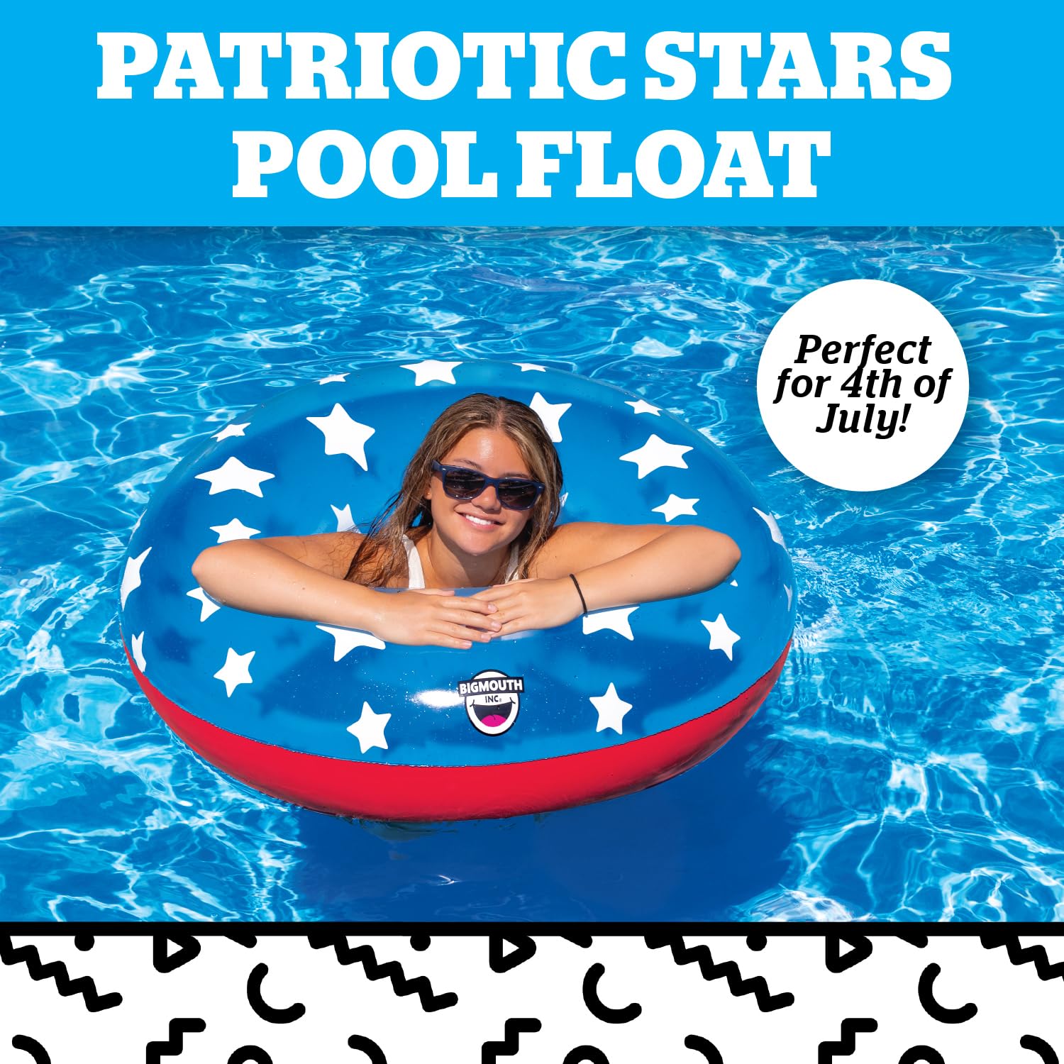 Patriotic Stars Pool Float, Red White and Blue