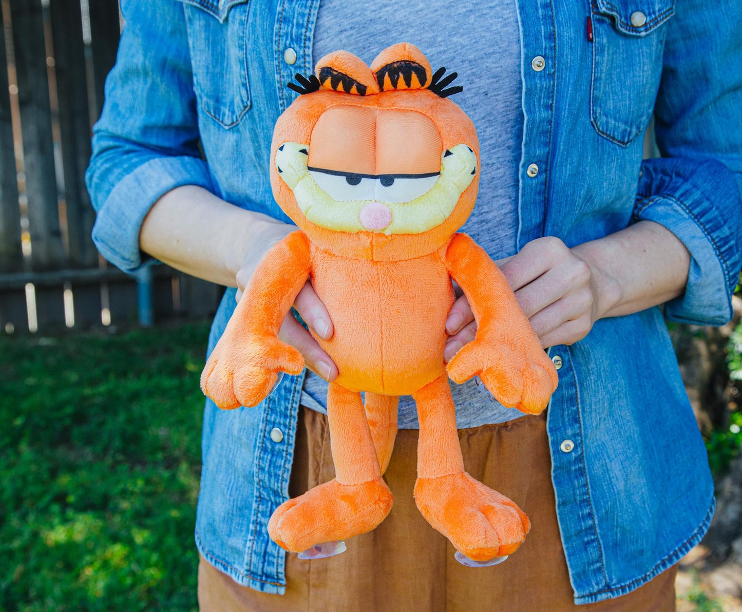 Garfield With Suction Cups 12-Inch Collector Plush Toy, Large Soft Stuffed Animal