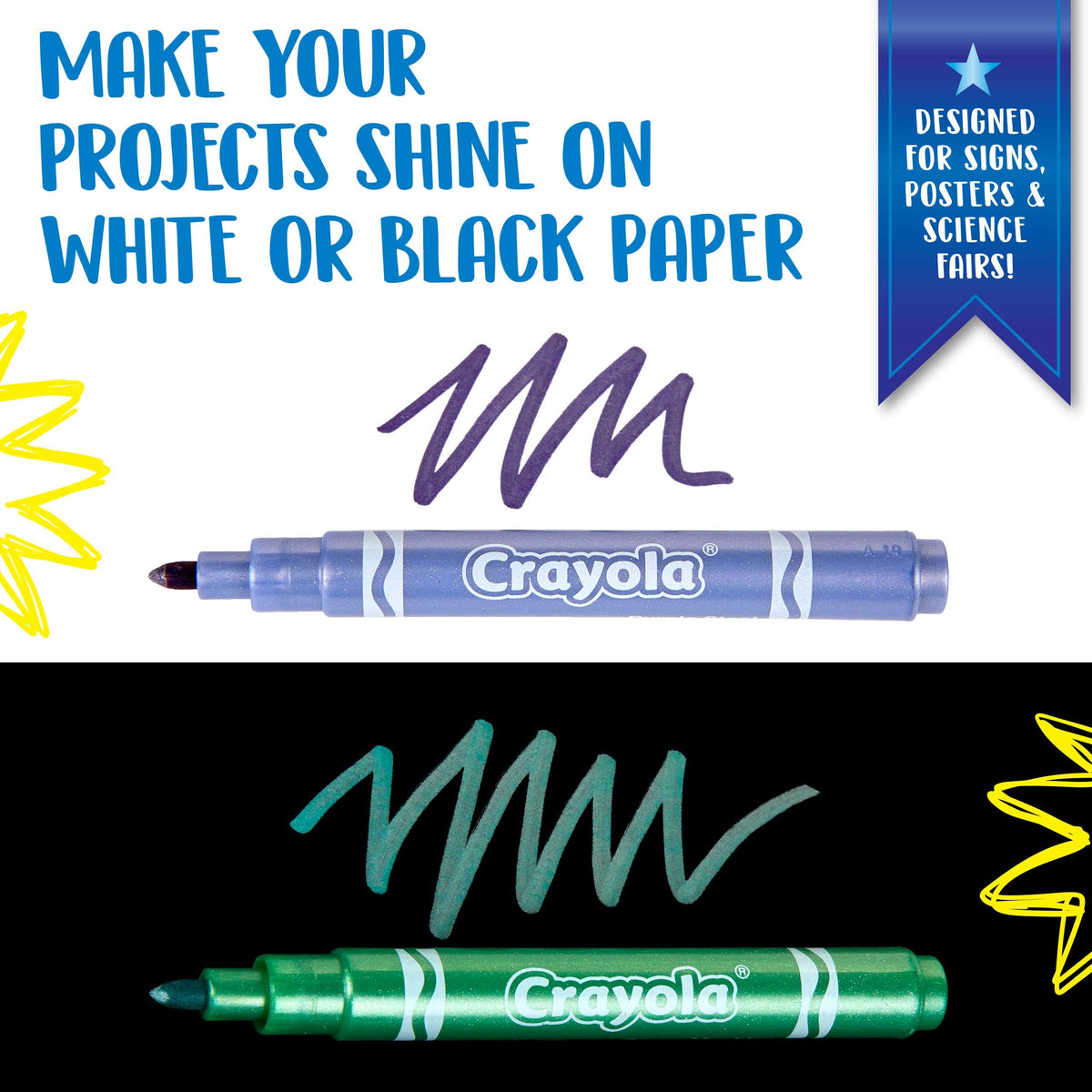 CRAYOLA 918642.012 6CT Metallic Markers, 6 Unità (Confezione da 1)
