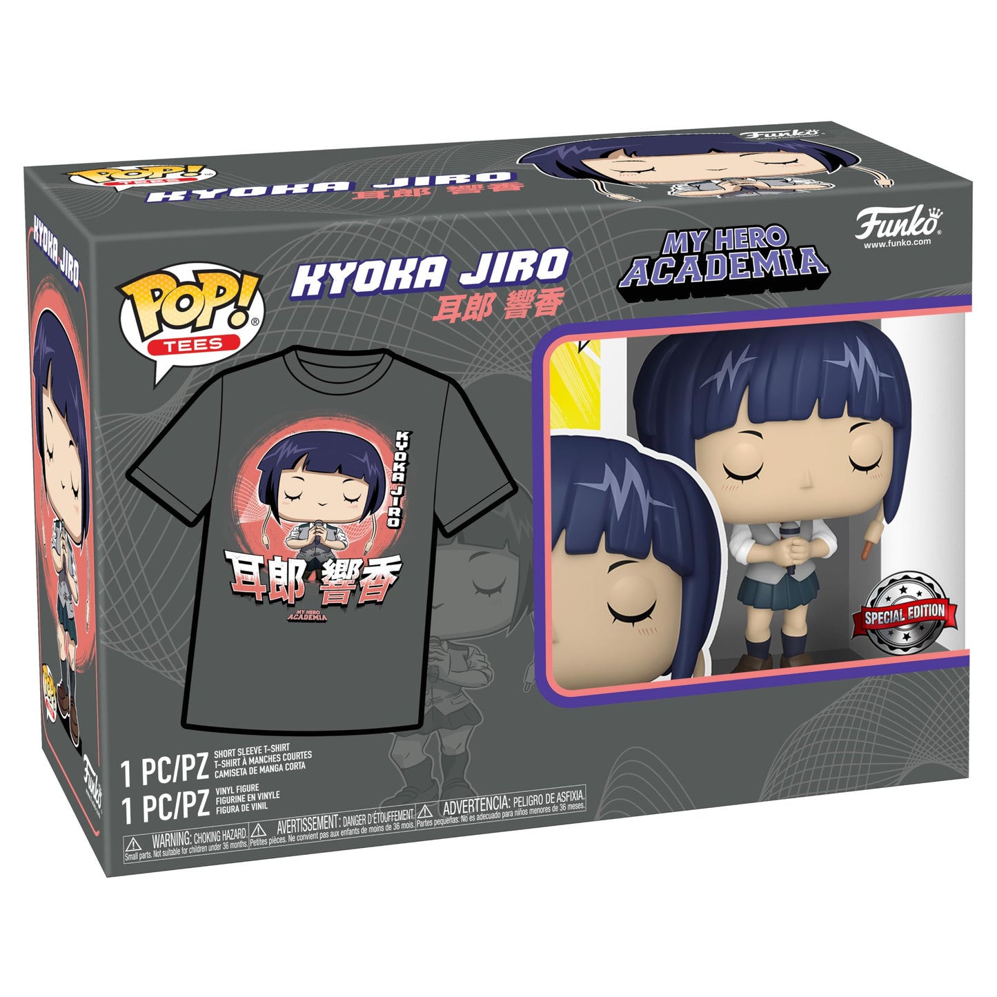 Funko POP! & Tee: MHA - Jirou with Mic - Extra Large - (XL) - My Hero Academia - T-Shirt - Clothes with Collectable Vinyl Figure - Gift Idea - Toys