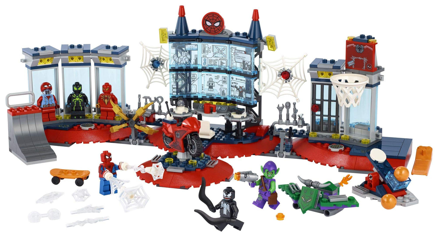 LEGO Marvel Spider-Man Attack on The Spider Lair 76175 Cool Building Toy, Featuring The Spider-Man Headquarters; Includes Spider-Man, Green Goblin
