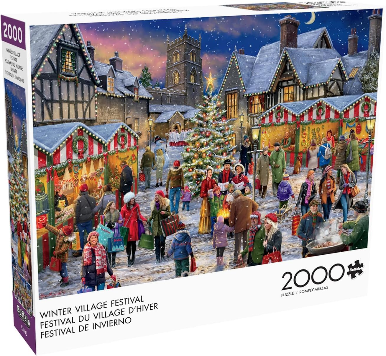 Buffalo Games - Winter Village Festival - 2000 Piece Puzzle for Adults