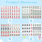 American Mahjong Game Set,Mahjong Set,Complete Mahjong Tile Set with 144 White Tiles (1.2’’),4 Tile rulers,4 dice,1 Bag,100 Chips,Instruction
