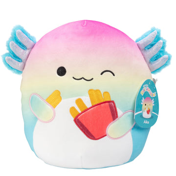 Squishmallows Original 10-Inch Aika The Rainbow Axolotl - Official Jazwares Plush - Collectible Soft & Squishy Axolotl Stuffed Animal Toy - Add