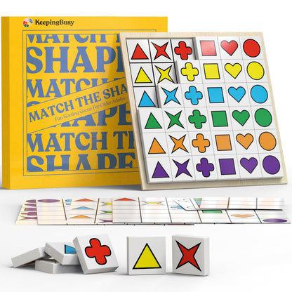 Keeping Busy Match Shapes Large Dementia Activities for Seniors | Alzheimer Products for Elderly Patients | Fun Memory Game Toy & Cognitive Brain