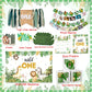 Wild One Birthday Decorations,Jungle Safari Animal Theme First Birthday Decorations Baby Shower Party Supplies for Boy Girl Photo Banner, Balloon Box