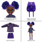Rainbow High Jr High Series 2 Krystal Bailey- 9" Purple Posable Fashion Doll with Designer Accessories and Open/Close Backpack. Great Toy Gift for