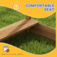 Outsunny Wooden Sandbox with Canopy for 3-7 Years Old 49"x46"x57.5" Brown