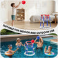 Laoyebaohao Pool Basketball Hoop Pool Games Pool Toys Ring Toss Game with 2 Basketballs Floating Basketball Hoop for Pool for Kids & Adults Indoor