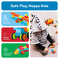 PicassoTiles 120pcs Hedgehog Interlocking Building Blocks Tiles Construction Toy Set Learning Playset STEAM Development Preschool Kindergarten Toy