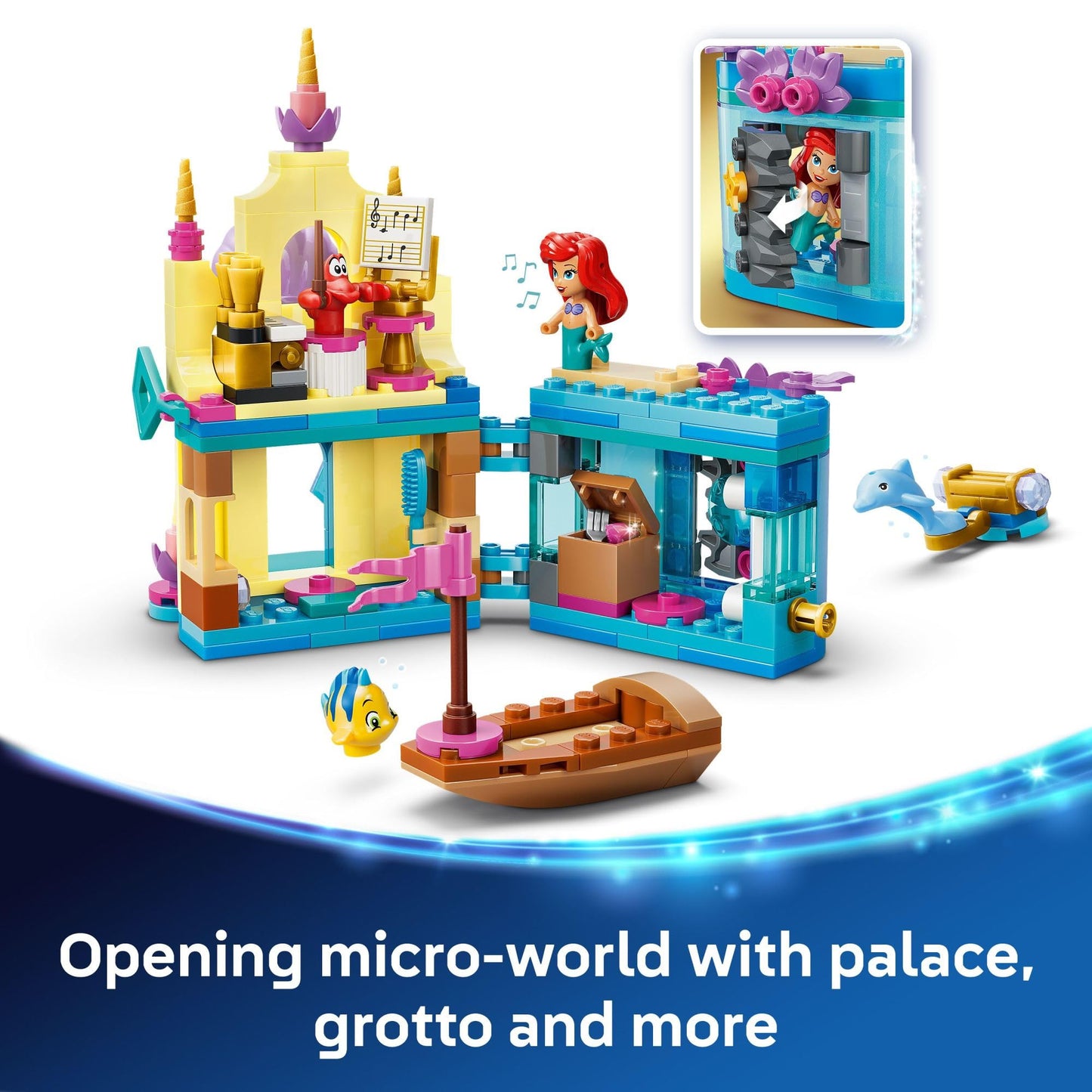 LEGO Disney Princess Ariel's Magical Mini Palace Building Toy - Little Mermaid Toys & Playset for Girls & Boys, Ages 5+ - Disney Gifts for Kids -