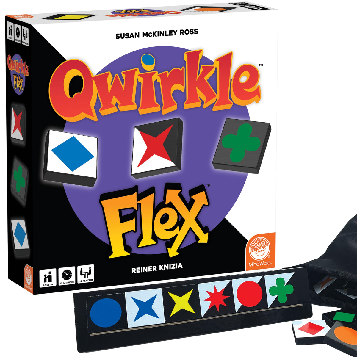 MindWare Qwirkle Flex Edition- Classic Qwirkle with a New Twist Tile Game