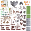 Dungeons & Dragons Castle Set | 240+ Pieces, Dragons, Double-Sided Battle Map | Modular DND Terrain, Miniatures Set for Dungeon Masters Pathfinder DND