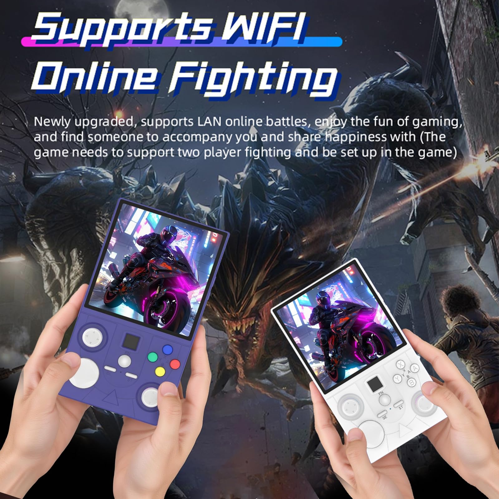 CWOHNRT DC40V Retro Handheld Game Console ,4.0 Inch IPS Screen Open Source Retro Video Gaming Console,Preloaded Classic Games with Multiple