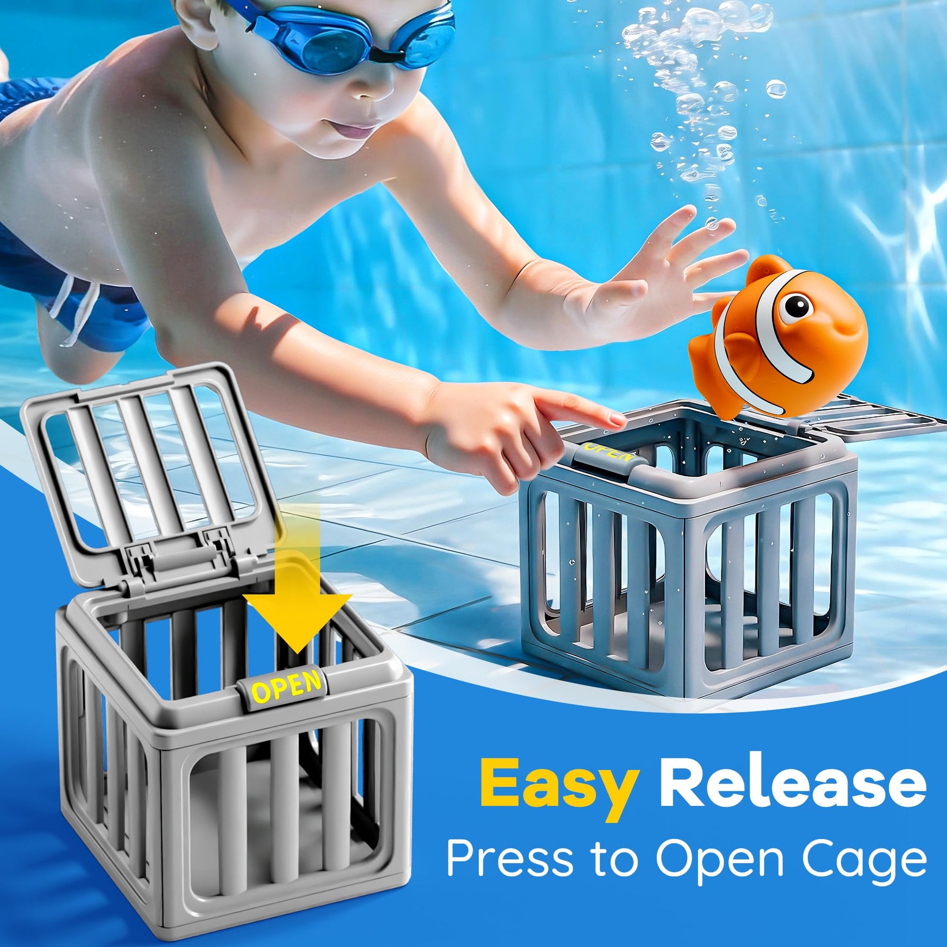 Funscape Kids Pool Diving Toy, Water Swimming Dive Game, Toddler Bath Toys