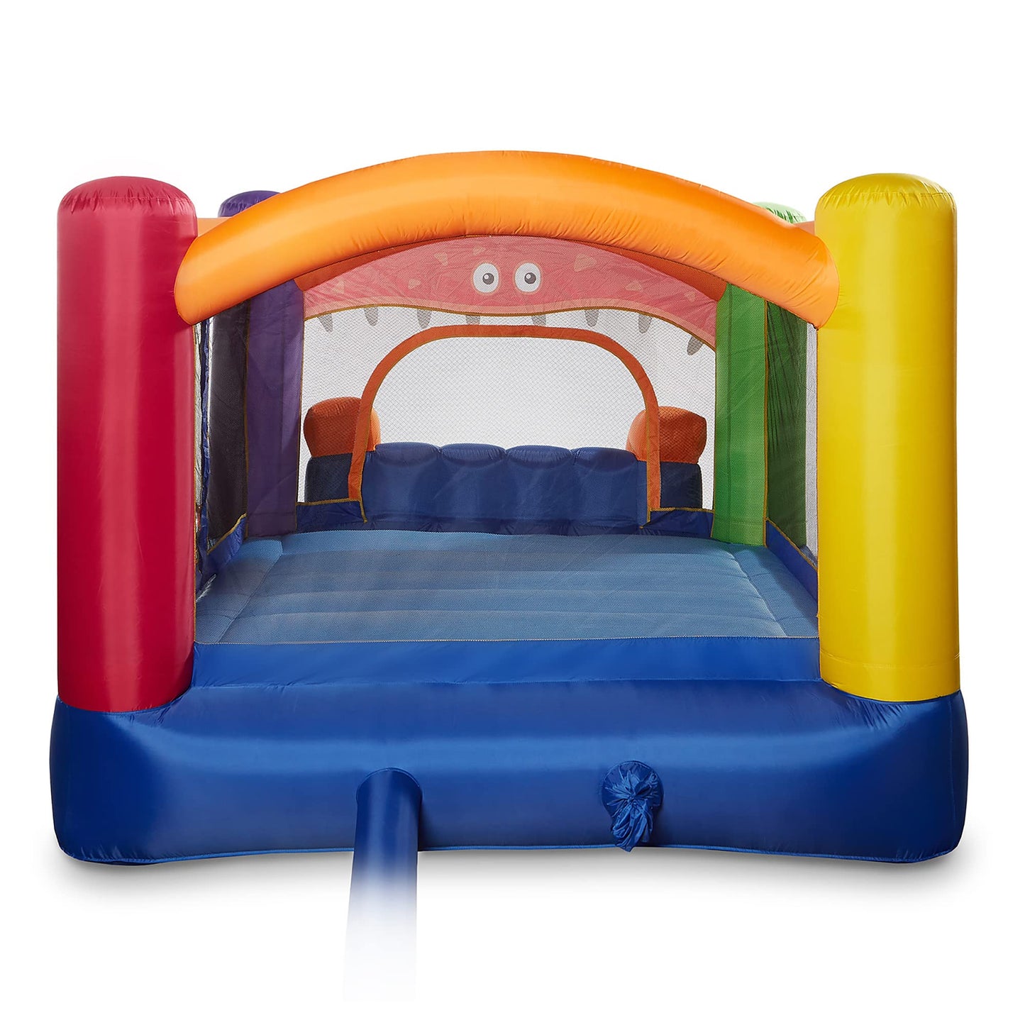 Cloud 9 Inflatable Bounce House and Blower, Monster Theme Bouncer for Kids with Slide, Includes Stakes and Repair Patches