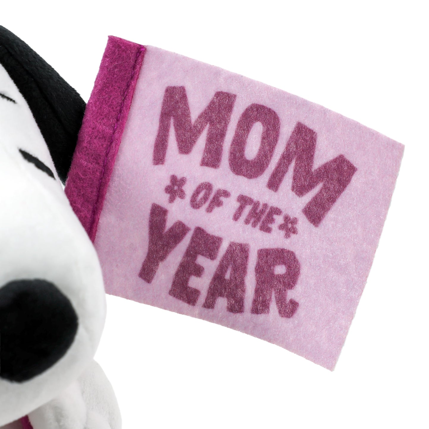 Hallmark Peanuts Snoopy with Flag Plush Toy, 6.5" (Mom of The Year) Gift for Mother's Day, Valentine's Day, Birthdays, Christmas