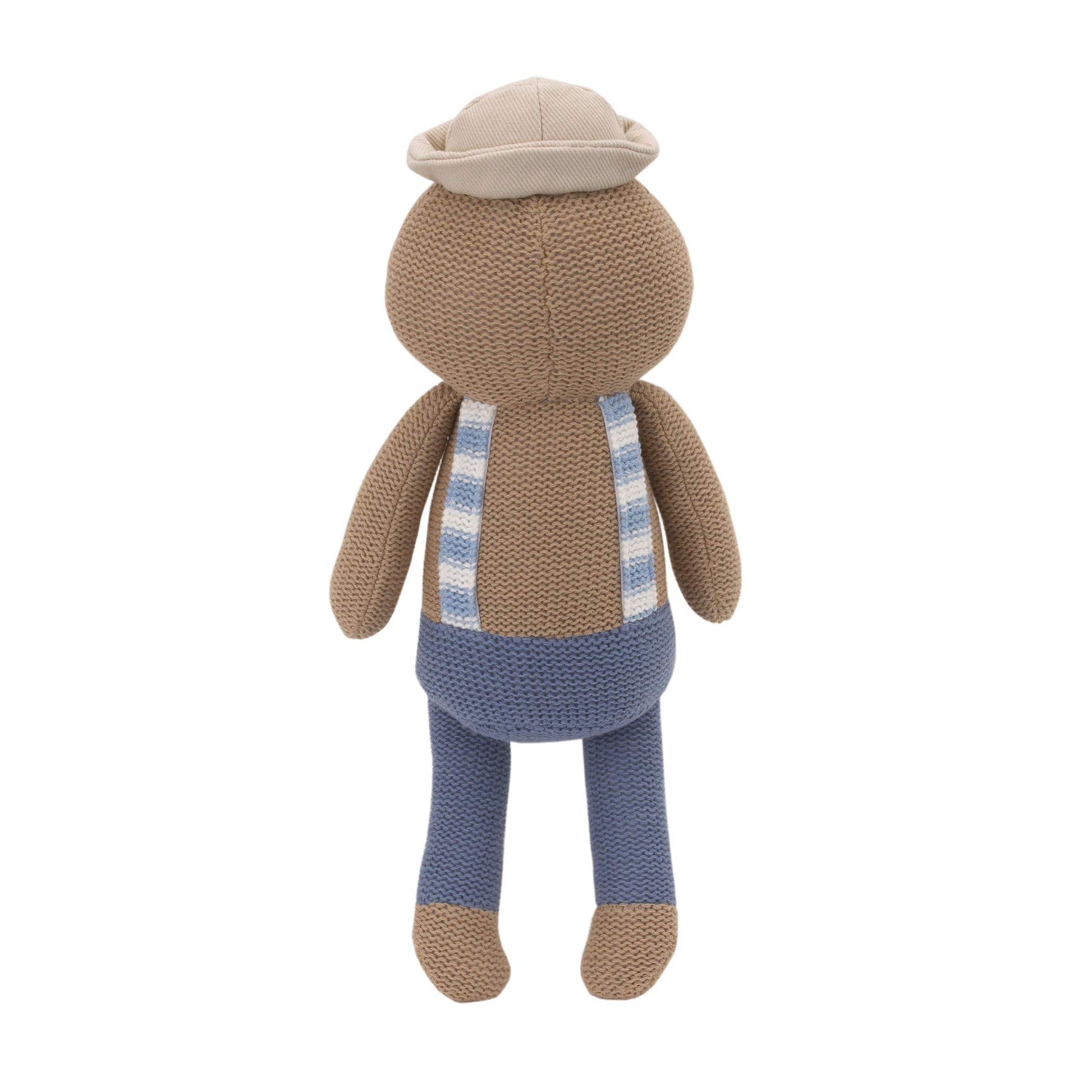Cuddle Me Scottie The Sloth 12" Grey & Blue Knit Plush Stuffed Animal, Grey, Blue, Red, (3745008P)
