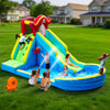 Inflatable Water Slide for Kids, 6 in 1 Inflatable Water Park with Blower, Climbing Wall, Water Gun, Splash Pool, Basketball Hoop, Blow Up Water Slide