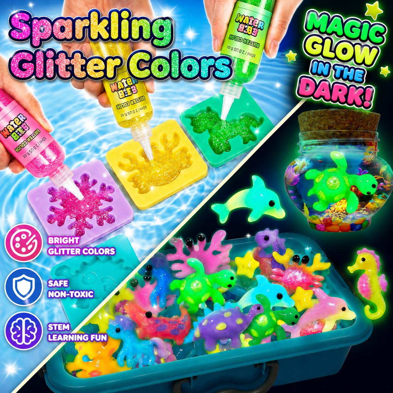 AGENTLAN Magic Water Elf,DIY Squishy Maker Kit,Water Sensory Toys for Kids