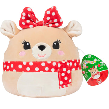 Squishmallows Original 8-Inch Clarice - Rudolph The Red Nosed Reindeer - Official Jazwares Christmas Plush - Collectible Soft & Squishy Stuffed Animal