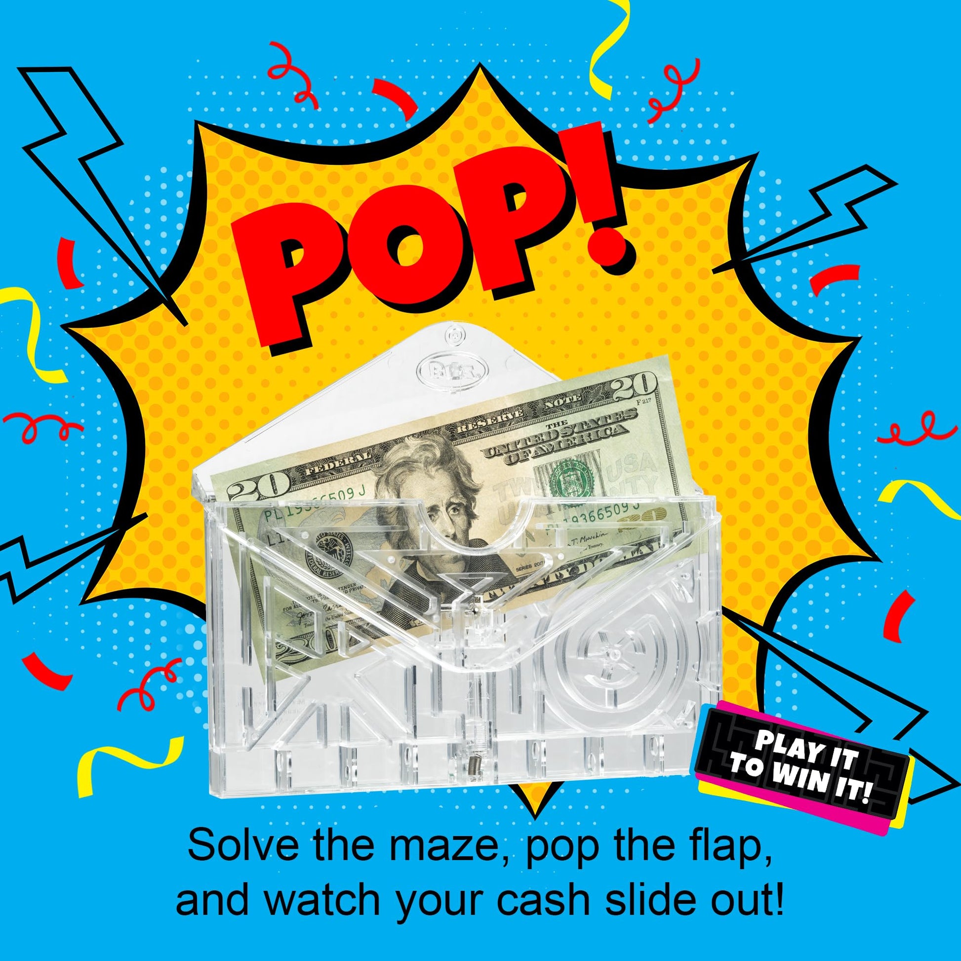 BILZ® Money Maze | Fun Money Gift Puzzle Game for Ages 8+ | Easy Setup with Envelope Flap | for Gift Cards, Cash & Ticket Holder | Perfect