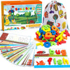 KMUYSL Learning Toys for 3 4 5 6 Years Old Boys and Girls - See & Spell CVC Word Builders with Alphabet Cards for Kids, Preschool Learning Activities