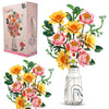 Woolbye Flowers Building Set Interwoven Roses Bouquet botanicals Collection Unique Home Décor or Office Décor Great Gift for Her and Him (VASE