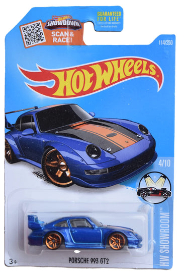 Hot Wheels Porsche 993 GT2, Showroom 4/10 [Blue] 114/250