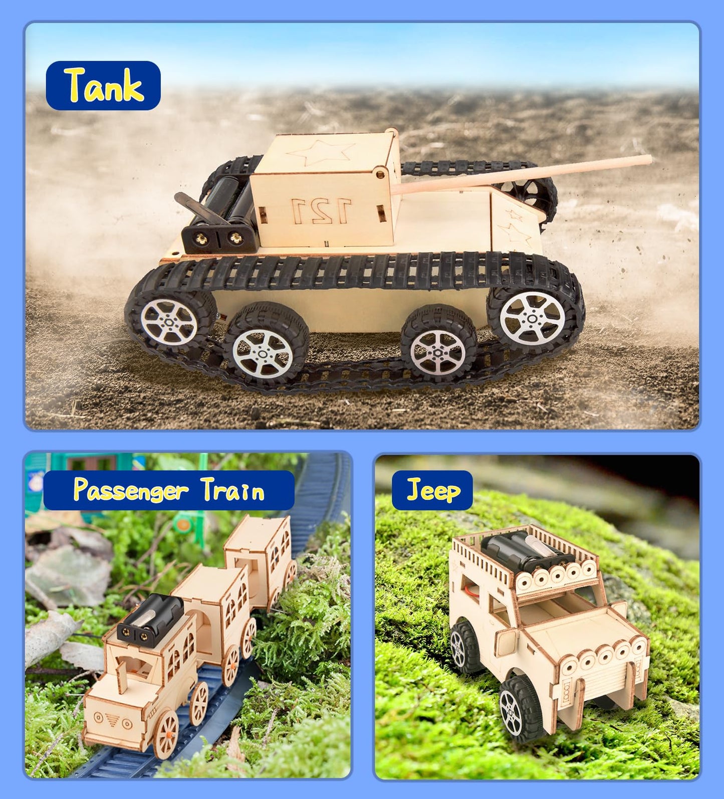 6-in-1 STEM Kits for Kids Age 8-12, Educational STEM Toys for Boys and Girls, Wooden Building Kit for Kids STEM Science Experiments Kit, Ideal
