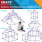 SNAPZ Ultimate Fort Builder Kit for Kids 8-12 - Sturdy Fort Building Kit for Kids 4-8 - Make & Build Ball & Stick Fort Set - Indoor STEM Tent Fort